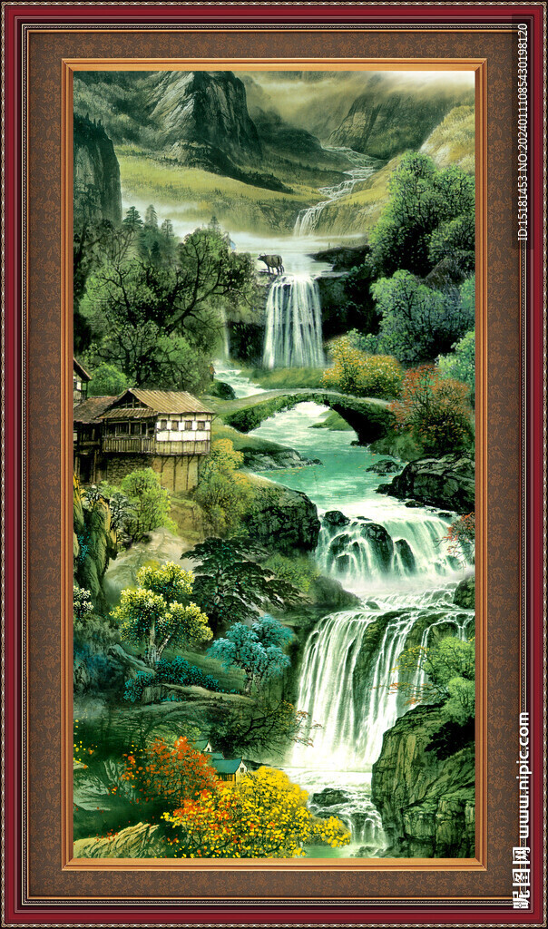 装饰山水画 