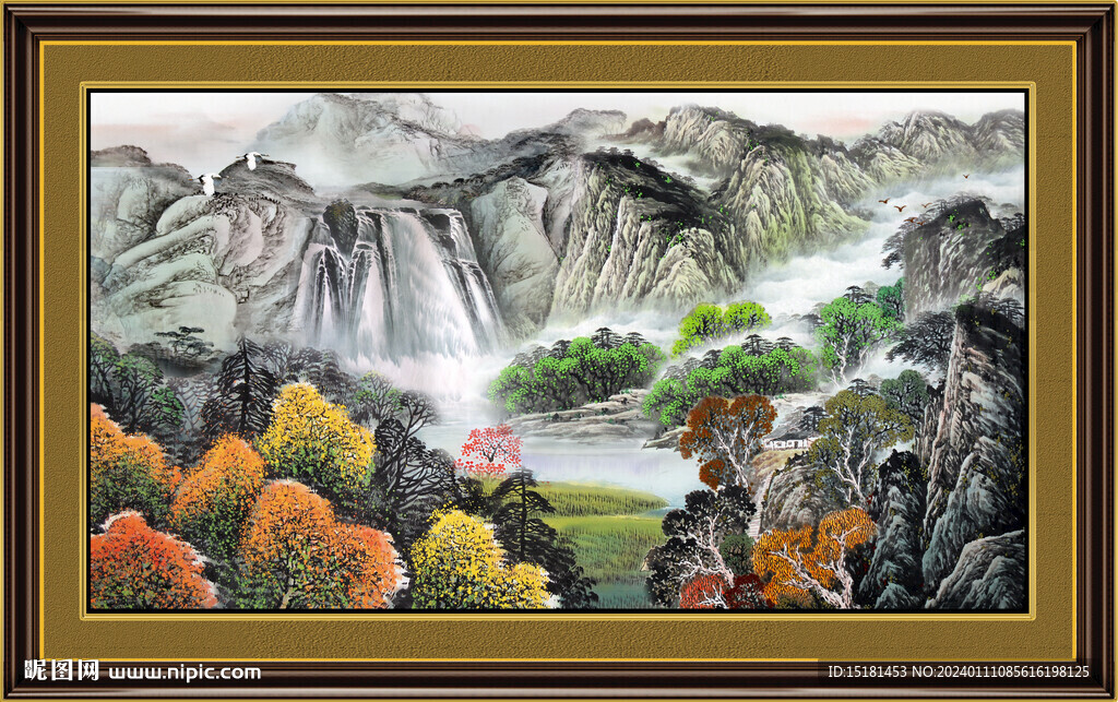 装饰山水画