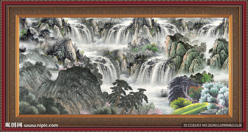 装饰山水画 客厅山水画 办公室