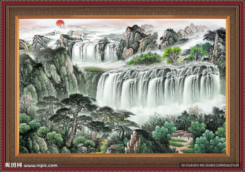 中国画山水 