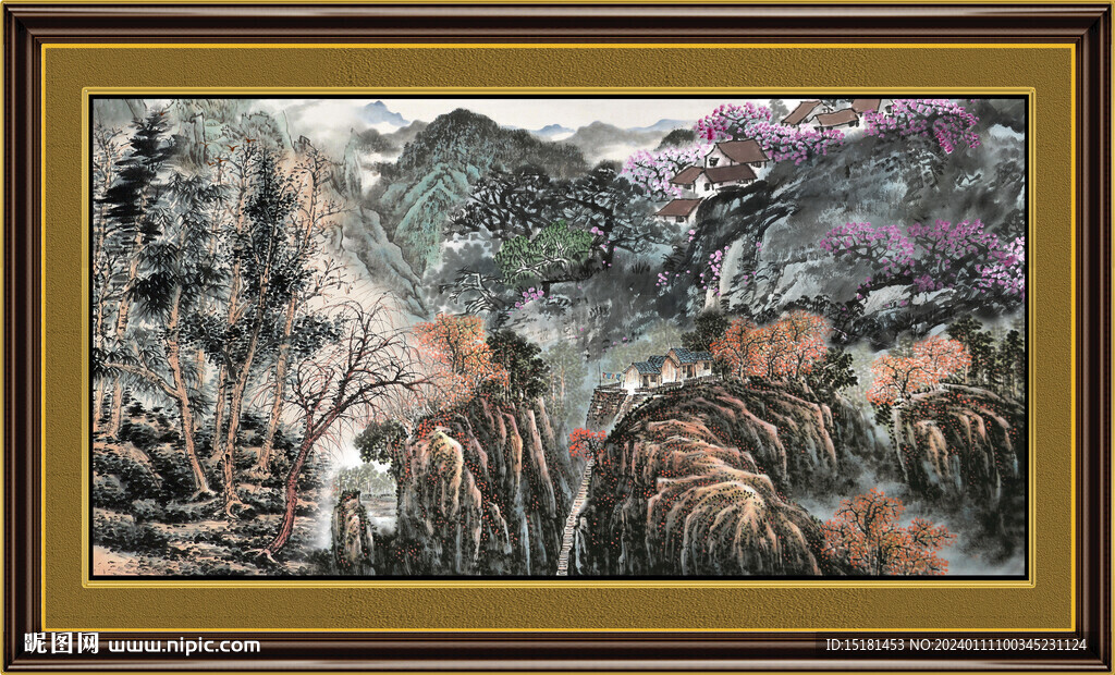 中国画山水 