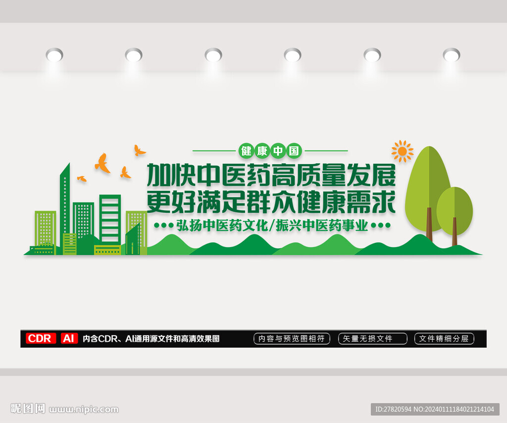 中医药发展文化墙