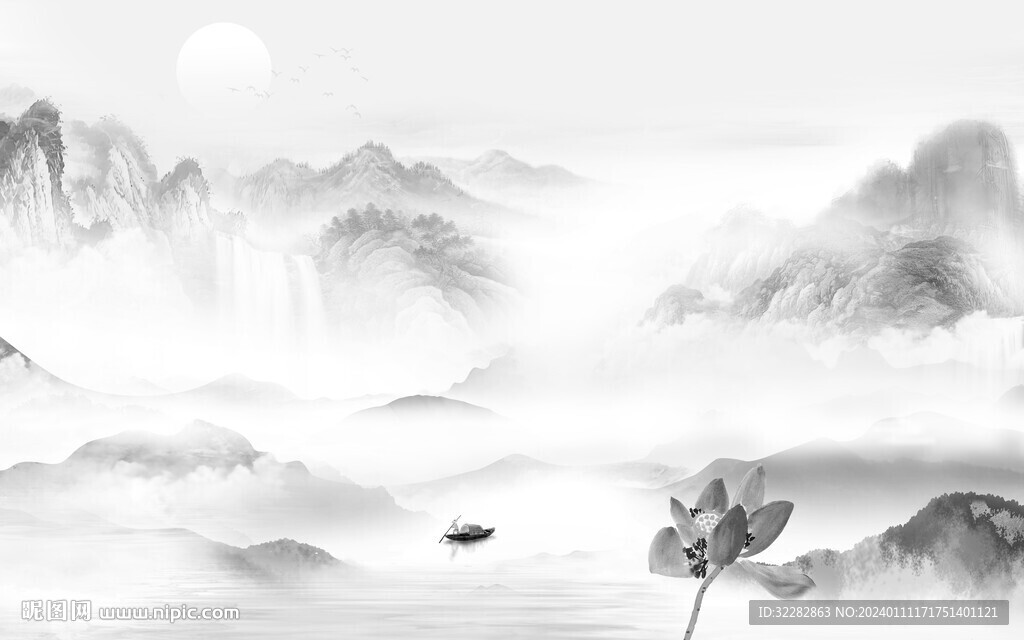 大气 新品灰色山水 TiF分层