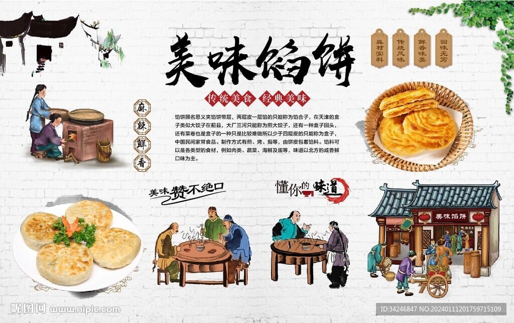 馅饼背景墙