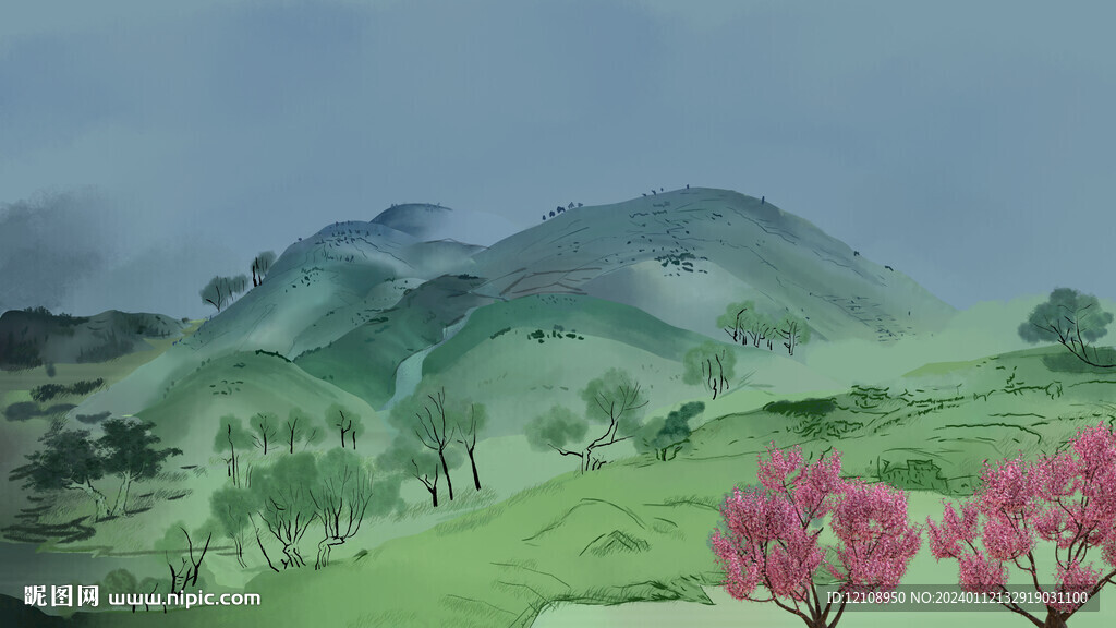 手绘风景