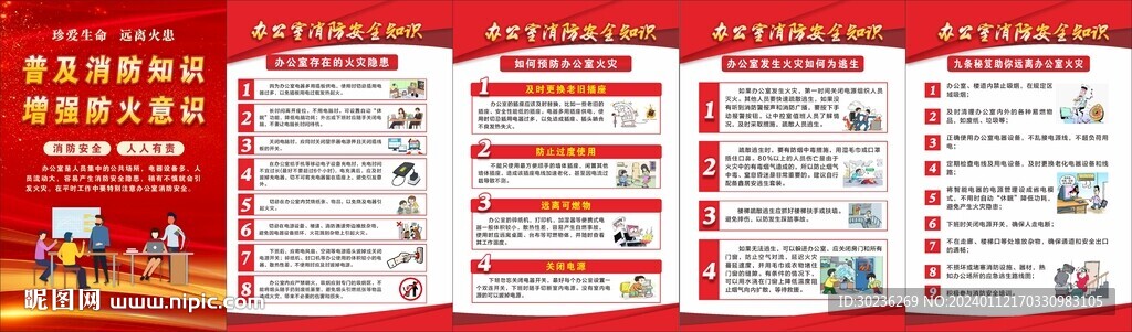 办公室消防安全知识海报