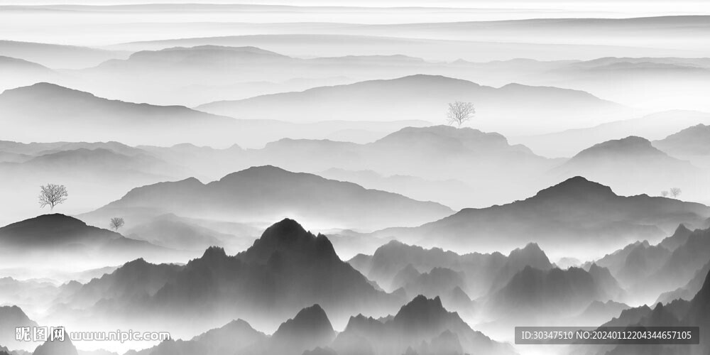 水墨山水画