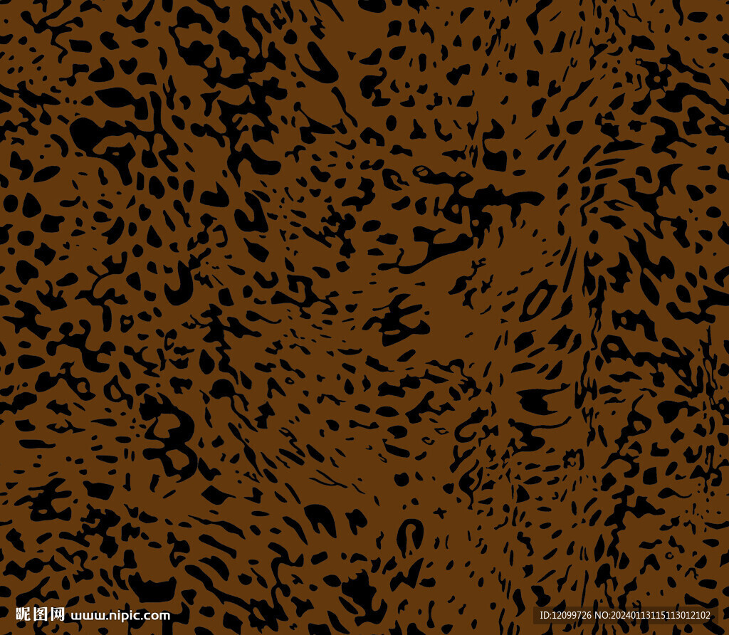 手绘豹点数码印花