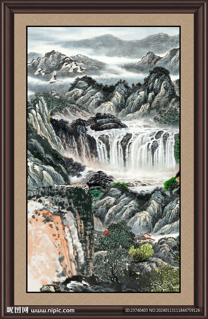 装饰山水画 