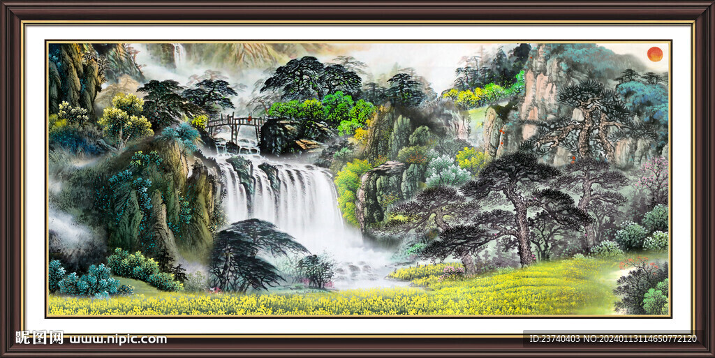 山水画风景 