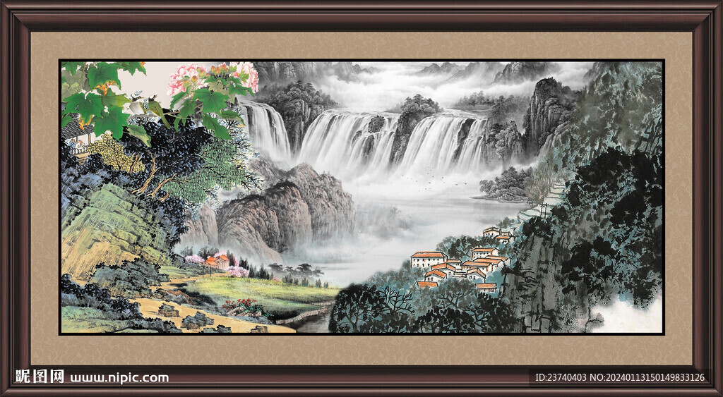 中堂山水画 