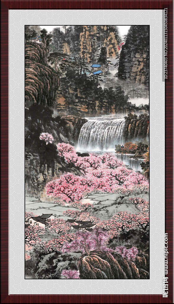 中堂山水画 