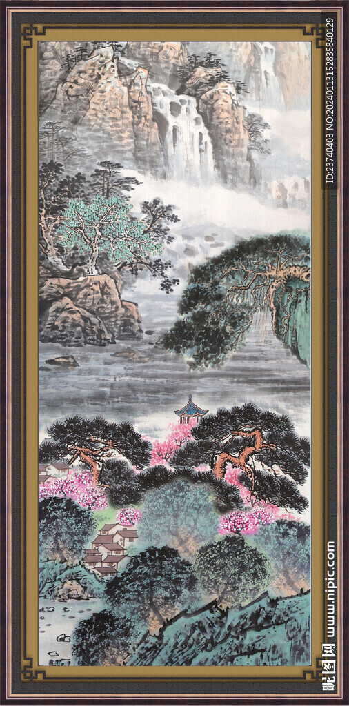 中堂画山水 