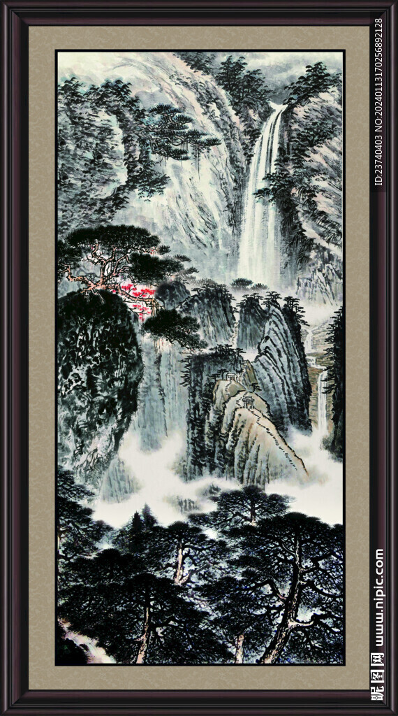 中堂画山水 