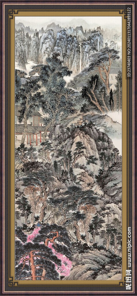中堂画山水 