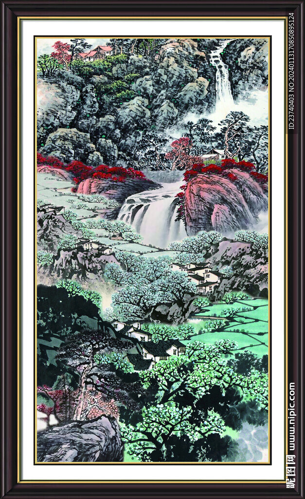 中堂画山水