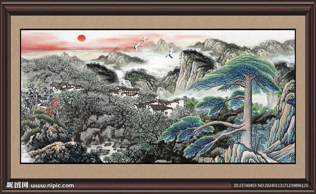 办公室山水画 