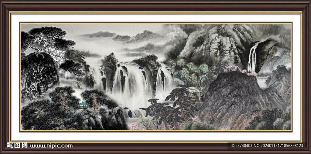 中堂画山水 