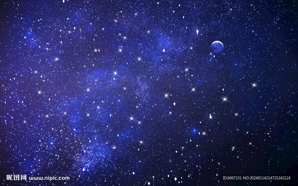 蓝色星空背景图