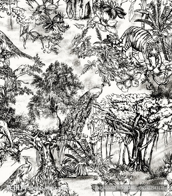大牌素描动物