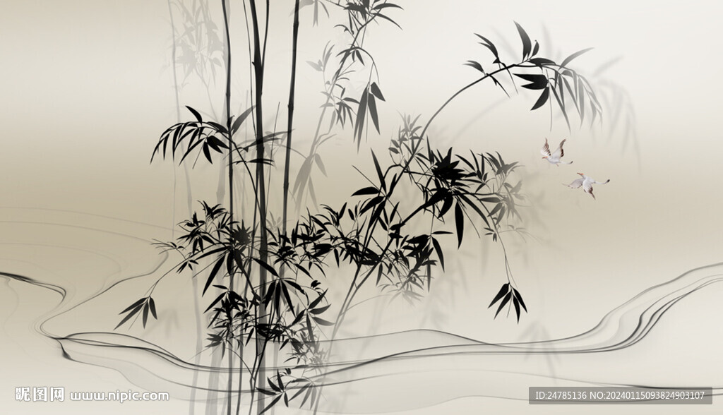 水墨竹子