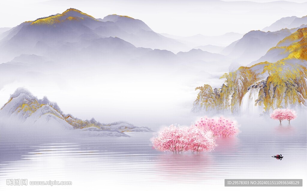 大气 中式山水新图 TIF分层