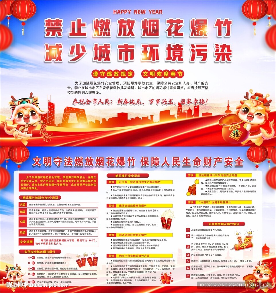 禁止燃放烟花爆竹图片