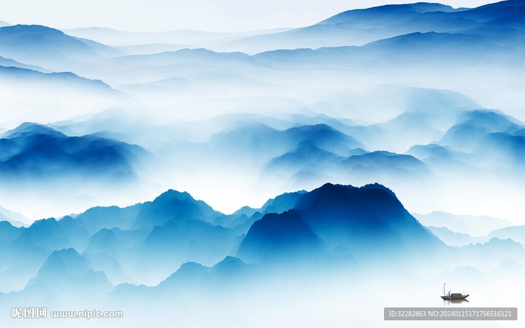 高清 中式新山水画 TiF分层