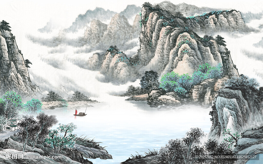 高端 简约意境山水 TIf分层
