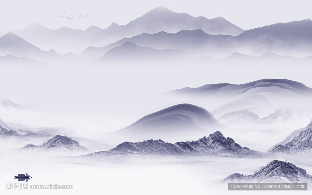 大气 最新轻奢山水 Tif分层