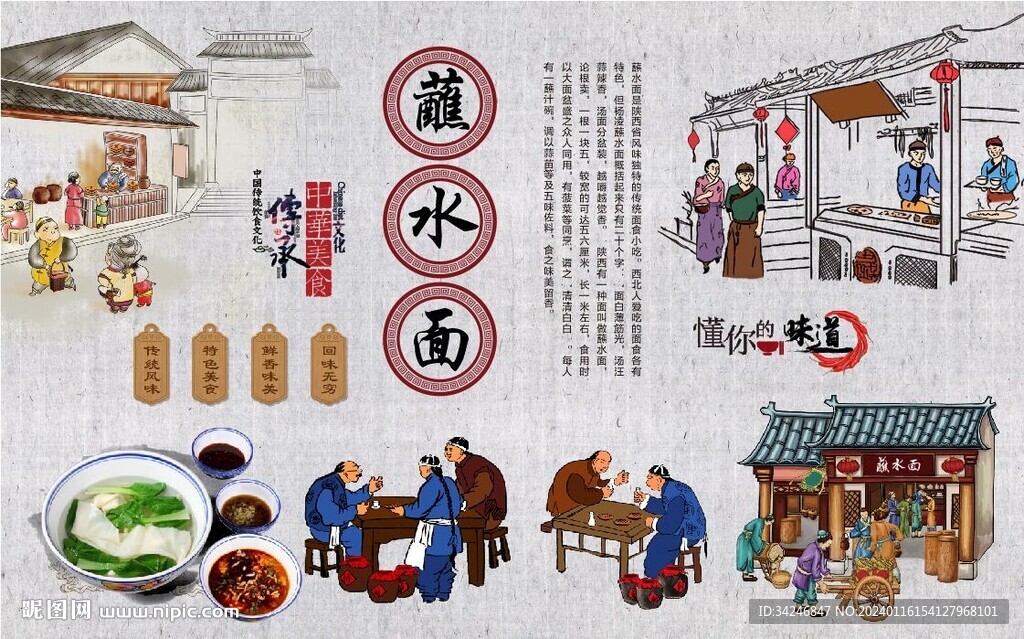 蘸水面