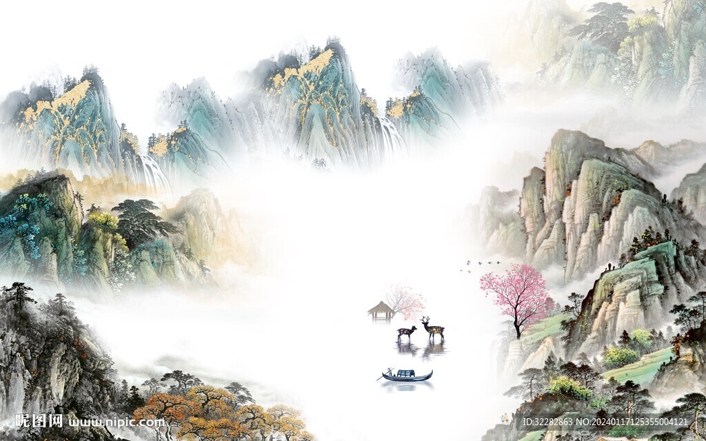 高清 最新传山水画 TiF分层