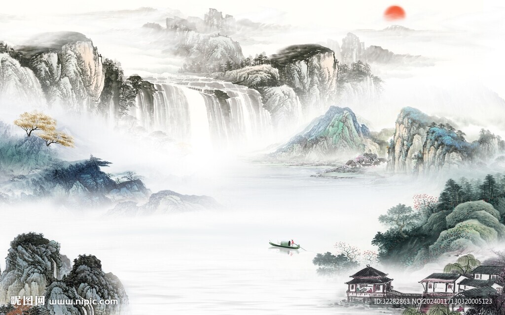 现代 最新传山水画 TiF分层