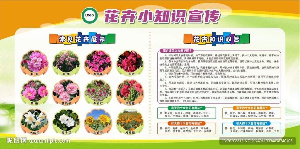 花卉小知识宣传
