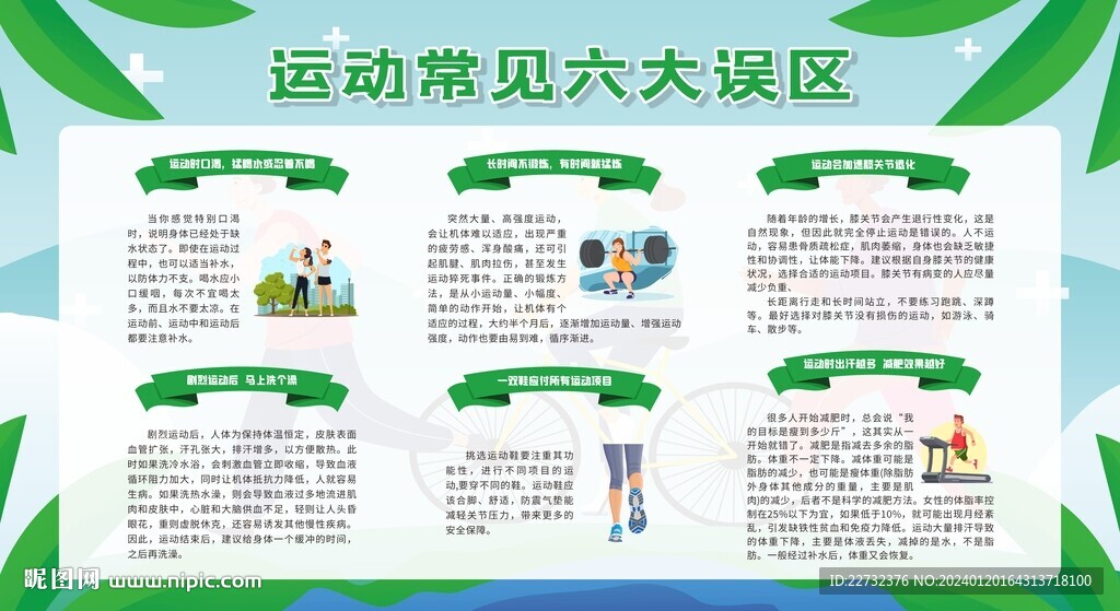 运动健身健康知识宣传栏展板