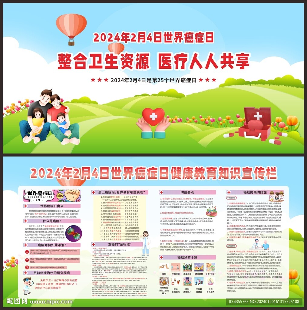 2024世界癌症日宣传栏