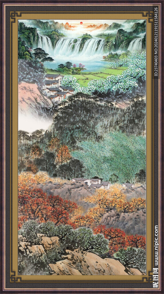 中堂山水画 