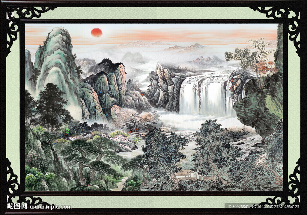 新中式山水画 
