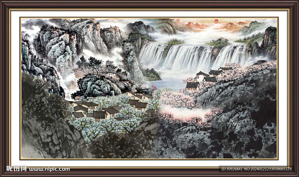 新中式山水画 