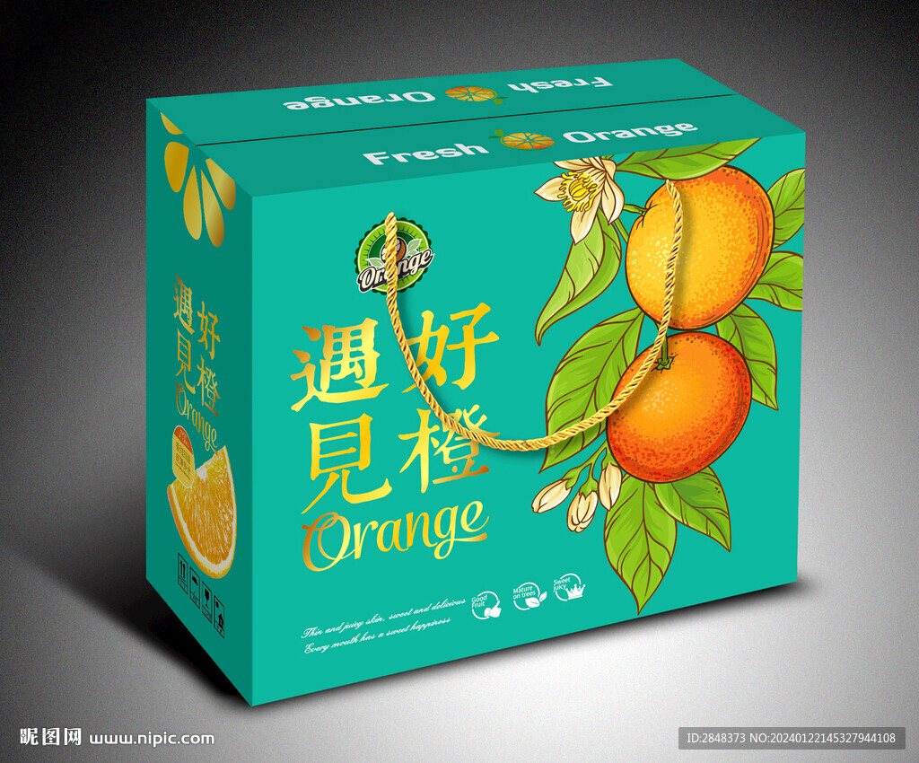 遇见好橙水果包装平面展开图