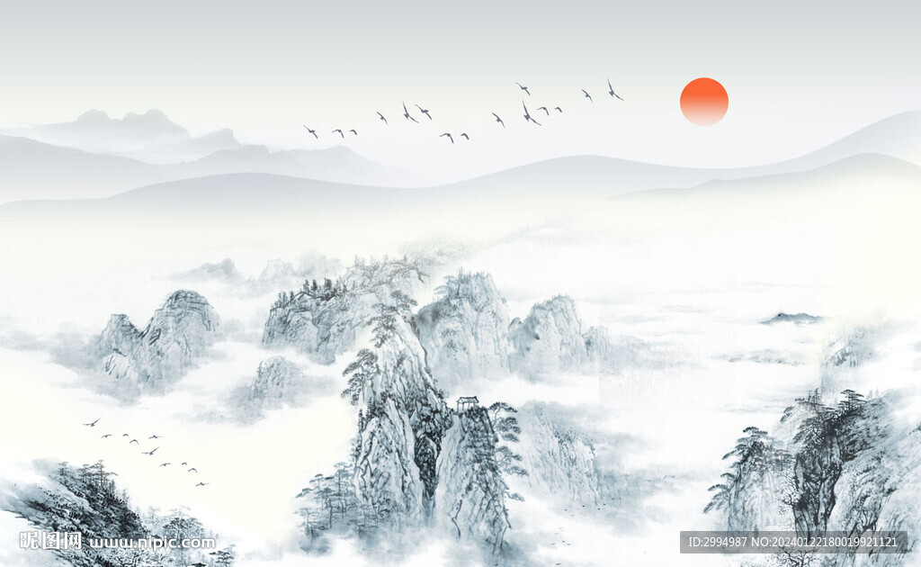 水墨山水背景