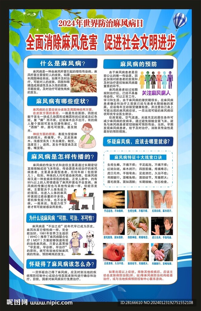 麻风病日海报