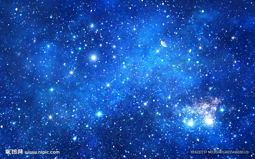 蓝色宇宙星空背景图