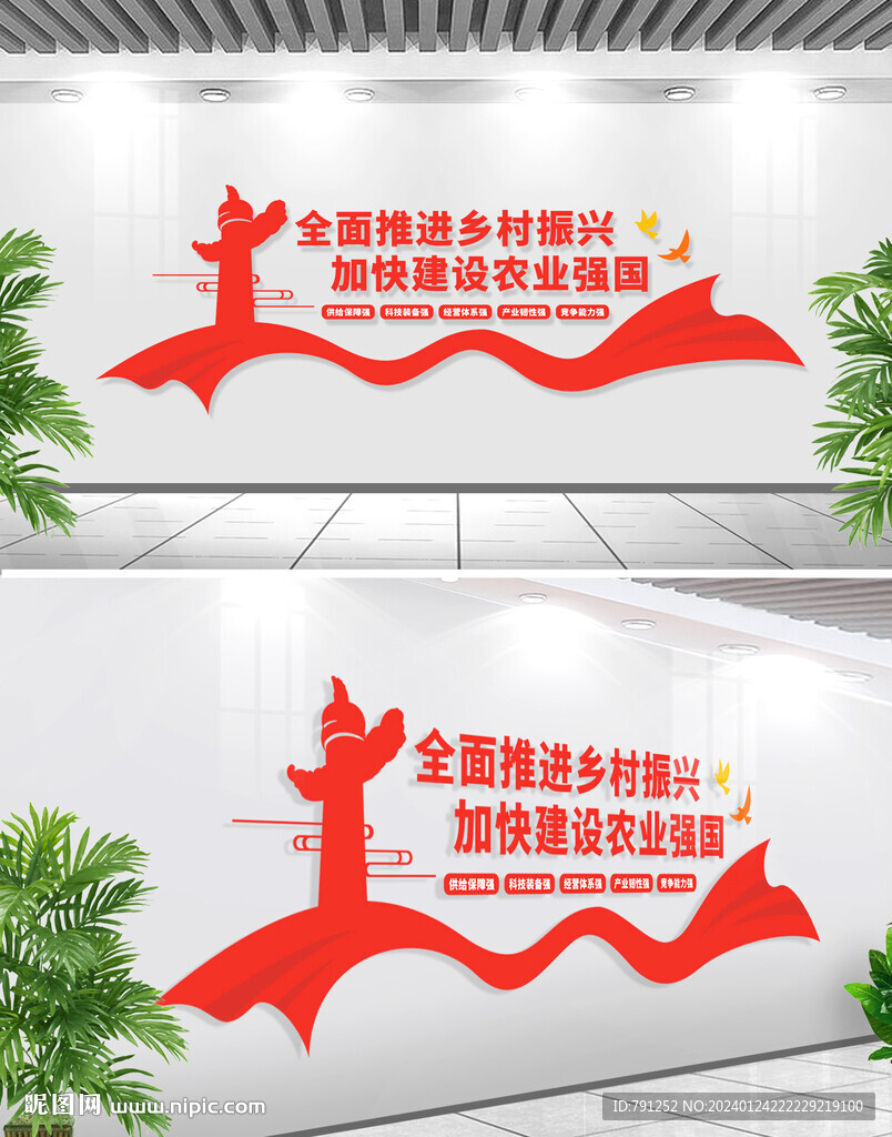全面推进乡村振兴文化墙