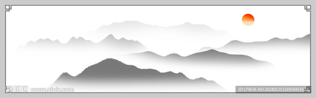 水墨山水画