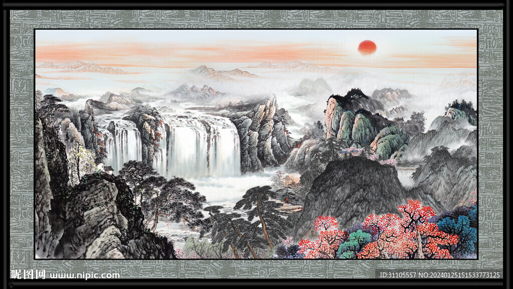 山水国画 
