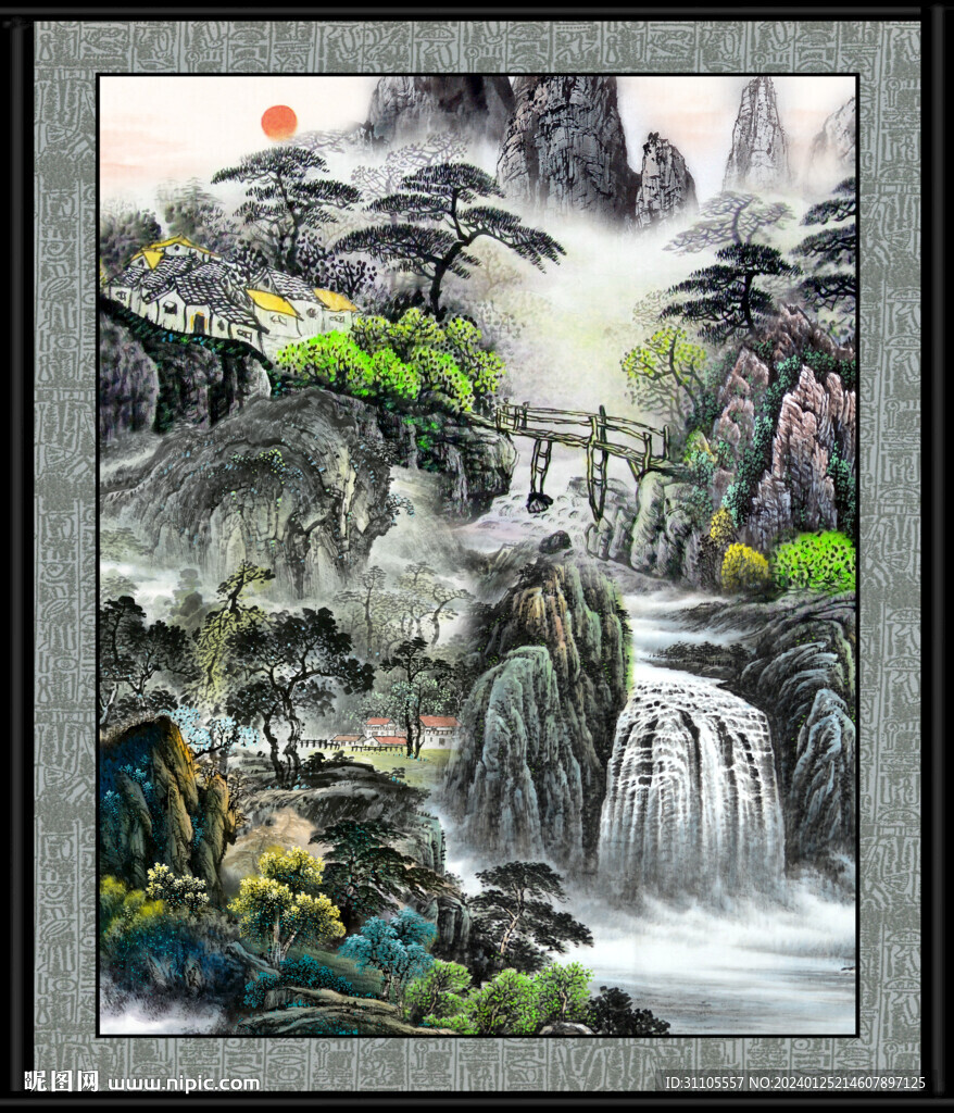 客厅山水画 