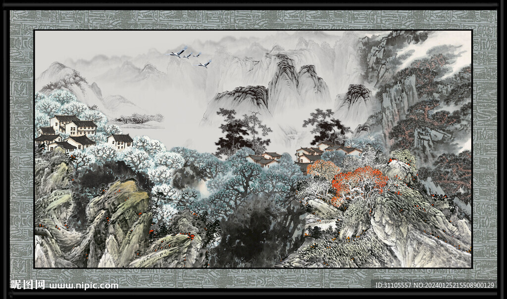 客厅山水画 