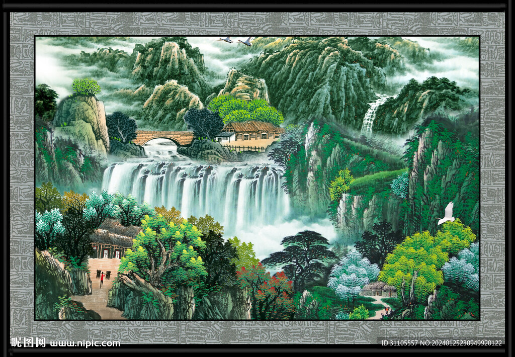 客厅山水画 