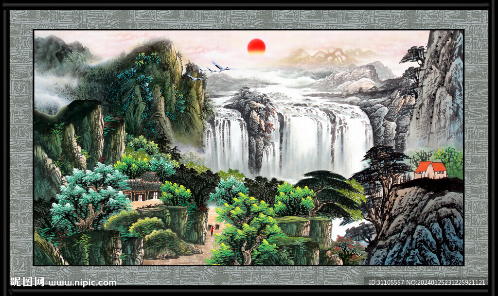 客厅山水画 